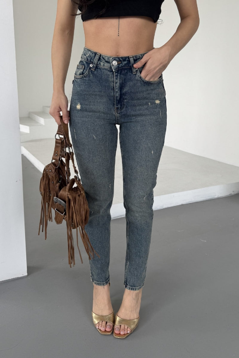 Tık Likra Kot Pantolon 7036