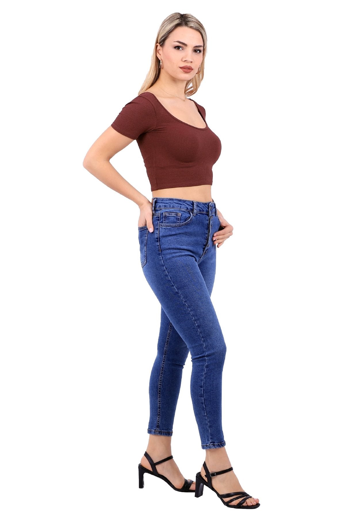 Önü 5 Düğmeli Skinny Kot Pantolon 755