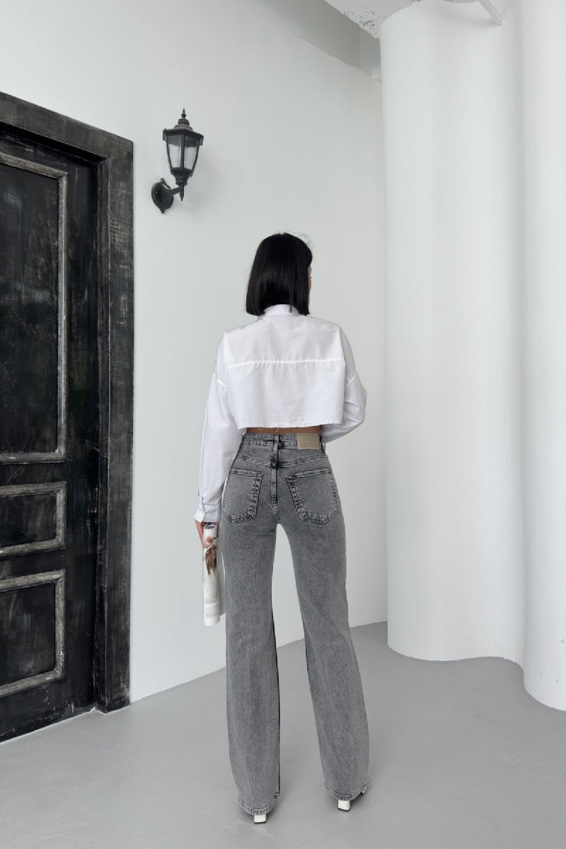 Yüksel Bel Straight Kot Pantolon 7033