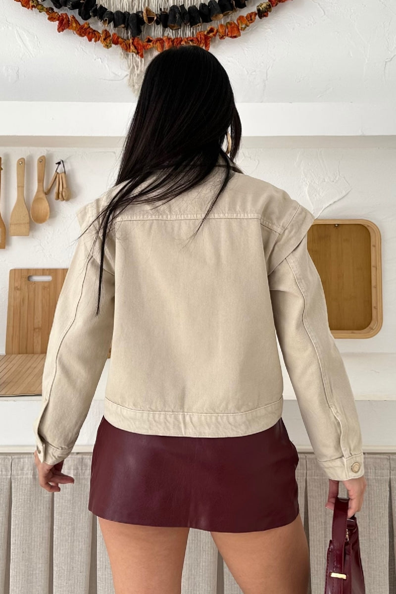 Fermuar Detaylı Kot Ceket 6141