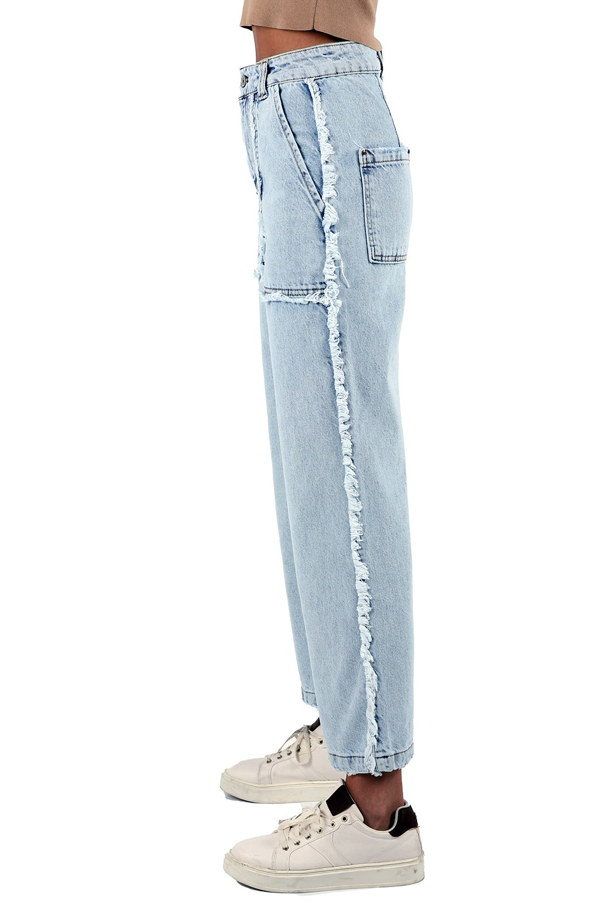 Şeritli Kaba Cepli Pantolon 1746