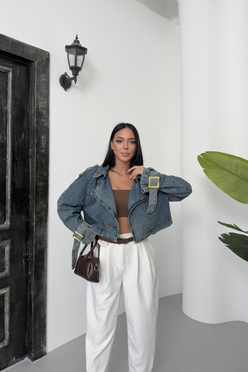 Kısa Oversize Trençkot 6078