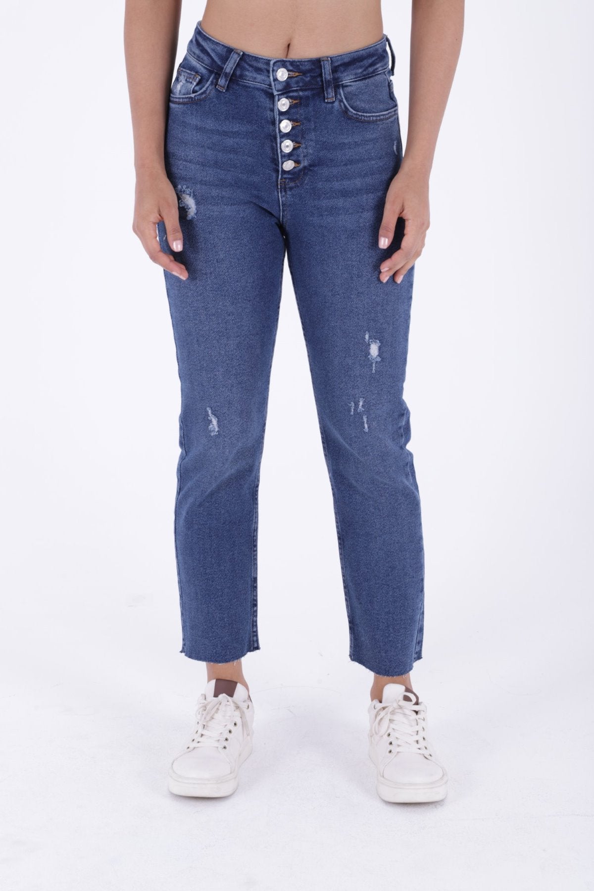 5 Düğmeli Mom Fit Kot Pantolon 745