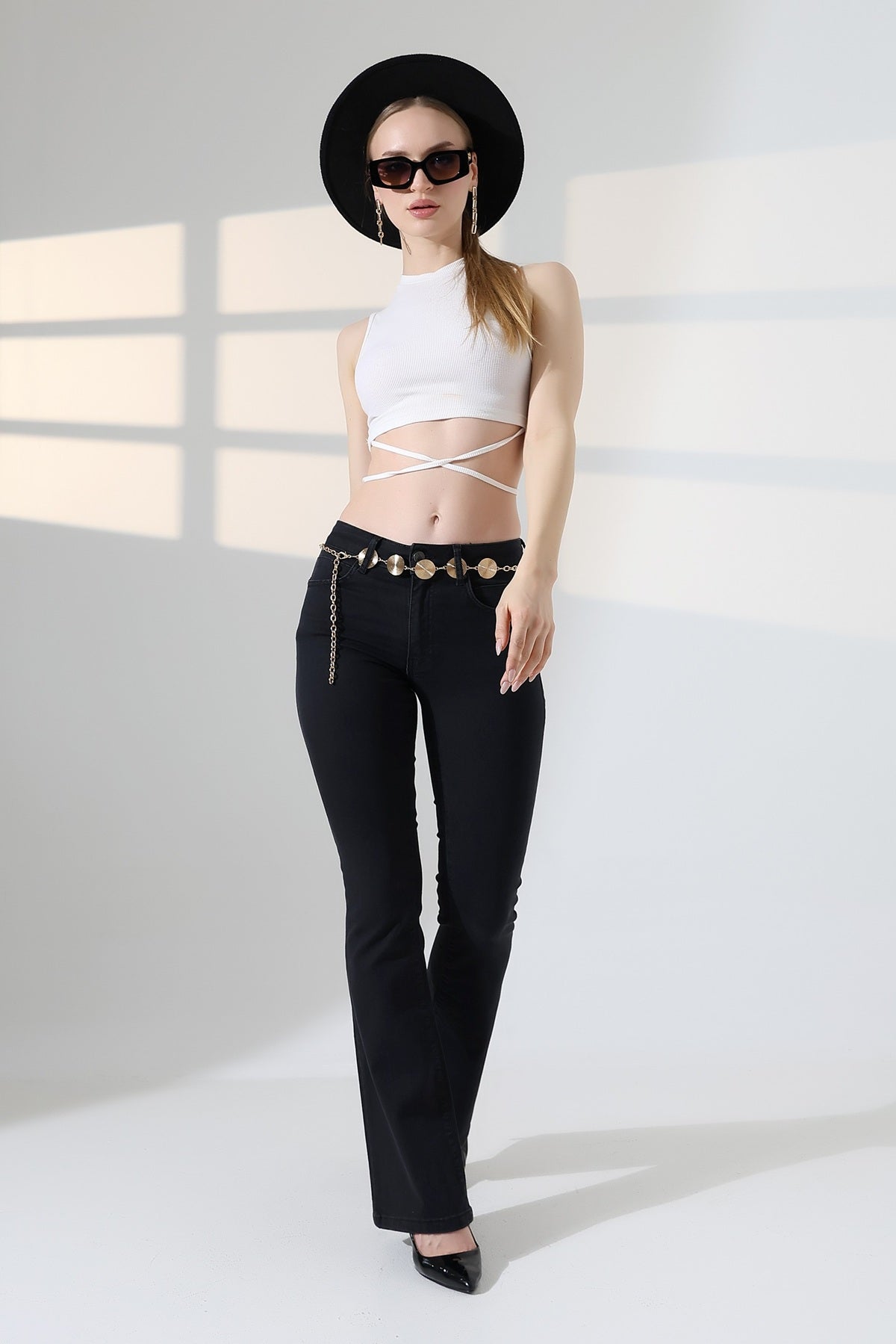 Push Up İspanyol Kot Pantolon 7108