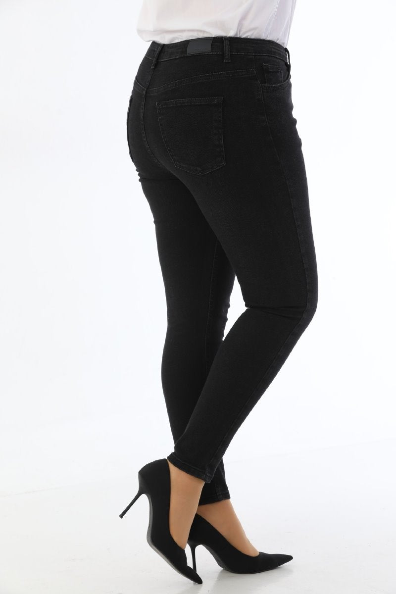 Önü Beş Düğmeli Skinny Kot Pantolon 555