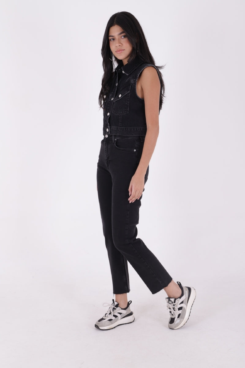 Dikişsiz Paça Mom Fit Kot Pantolon 764