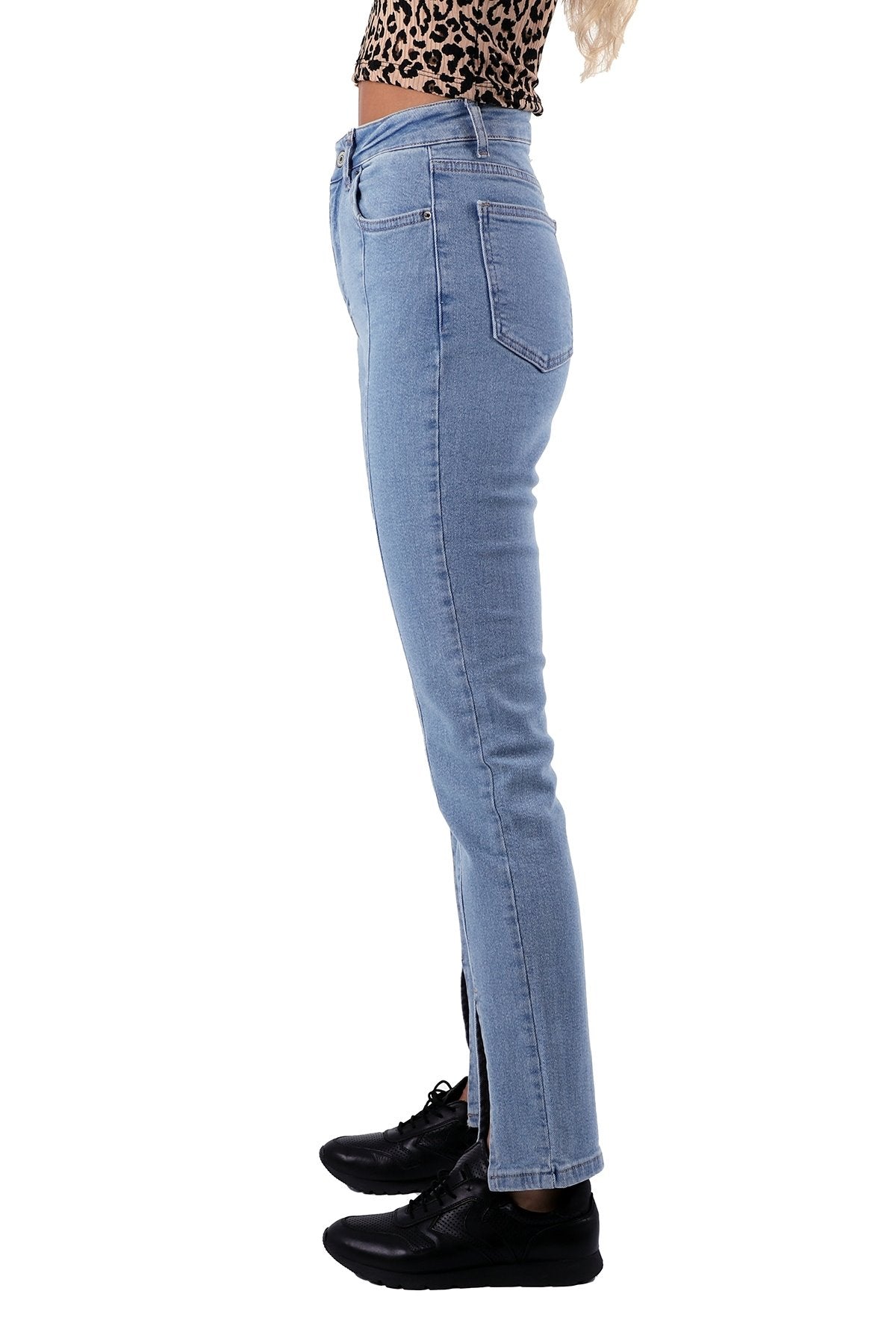 Önü Yırtmaçlı Mom Fit Jean 1747