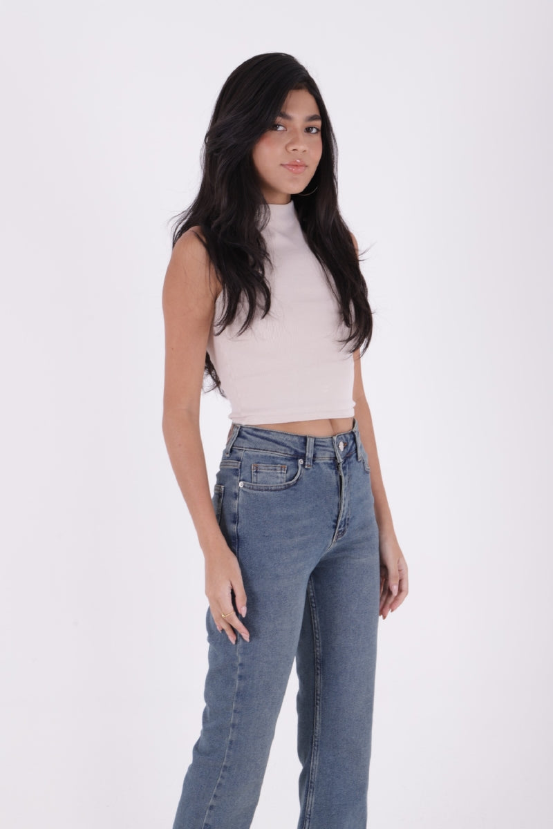 İspanyol Mom Fit Kot Pantolon 1706