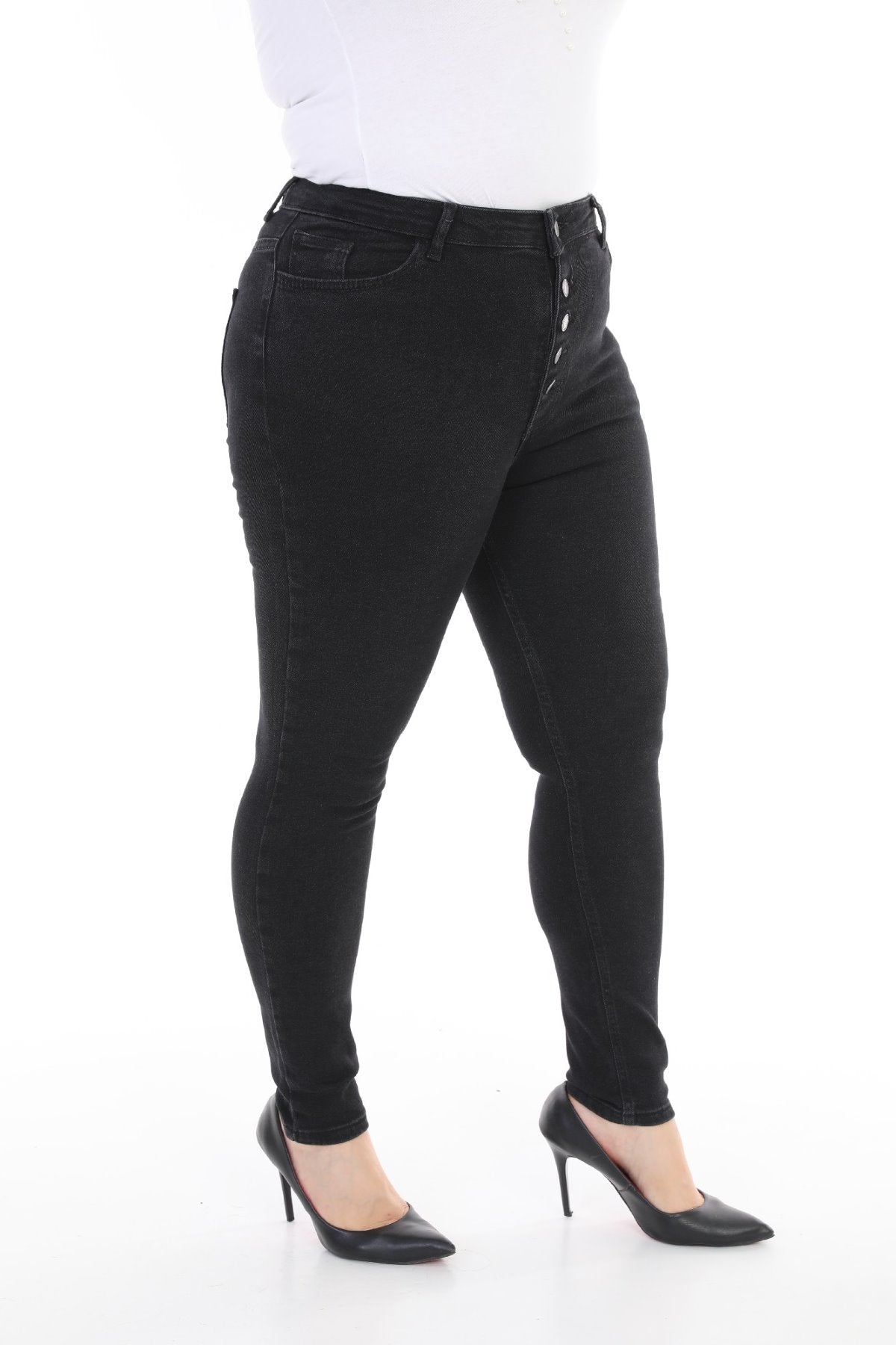 Önü 5 Düğmeli Skinny Kot Pantolon 755