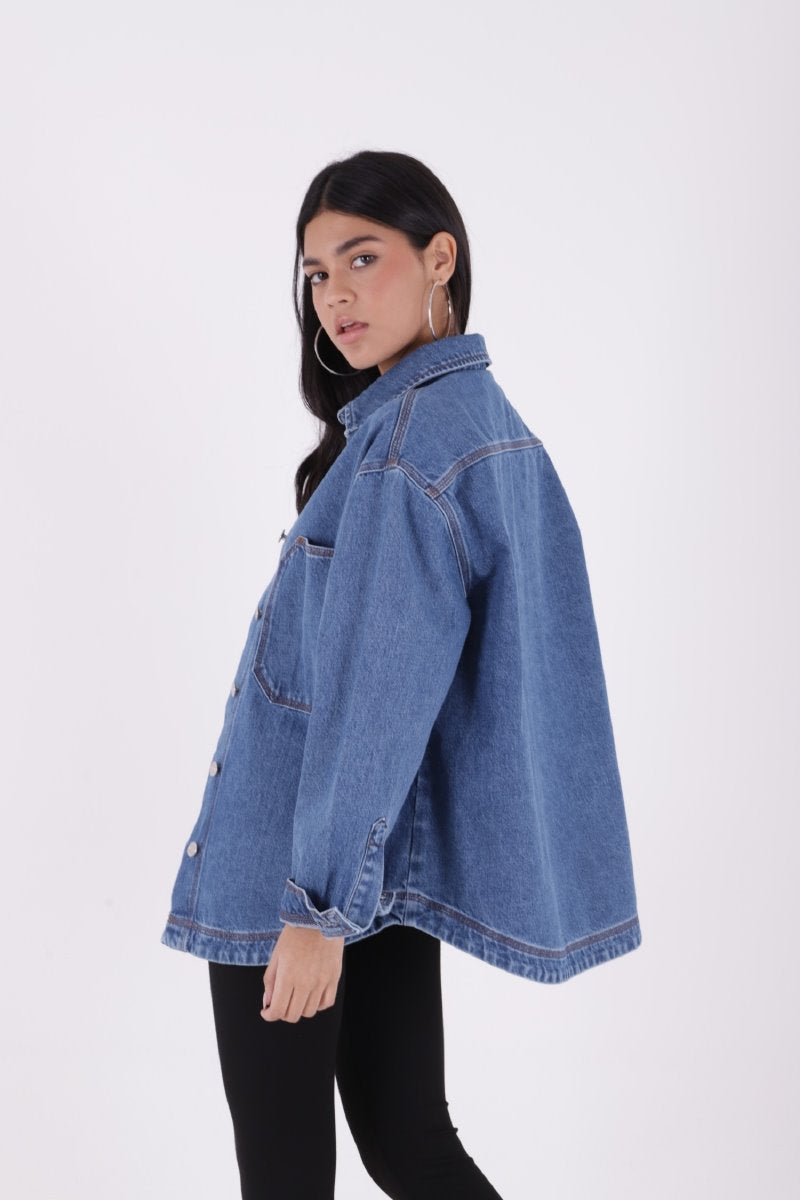 Orta Boy Oversize Kot Ceket 6069