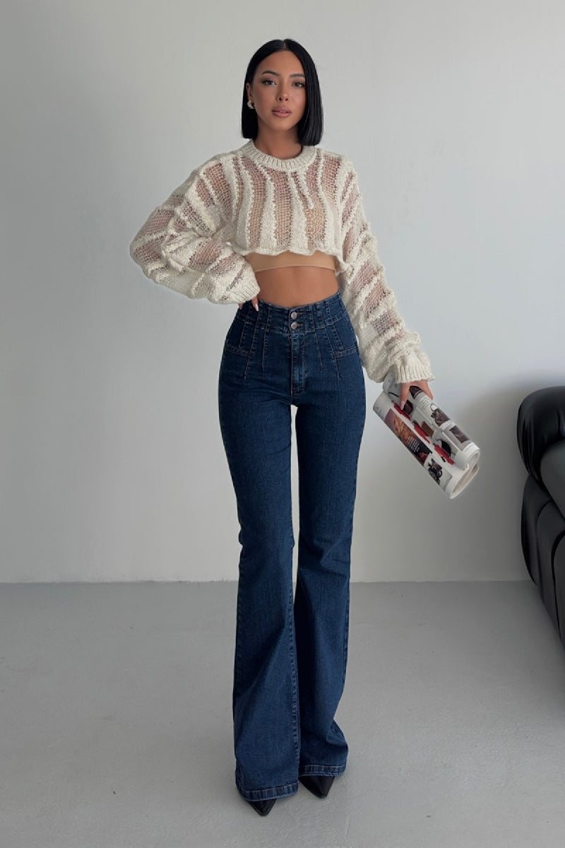 Pensli İspanyol Kot Pantolon 7021