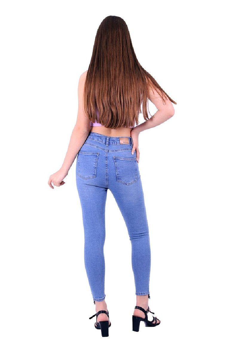 Asimetrik Paçalı Kot Pantolon 935