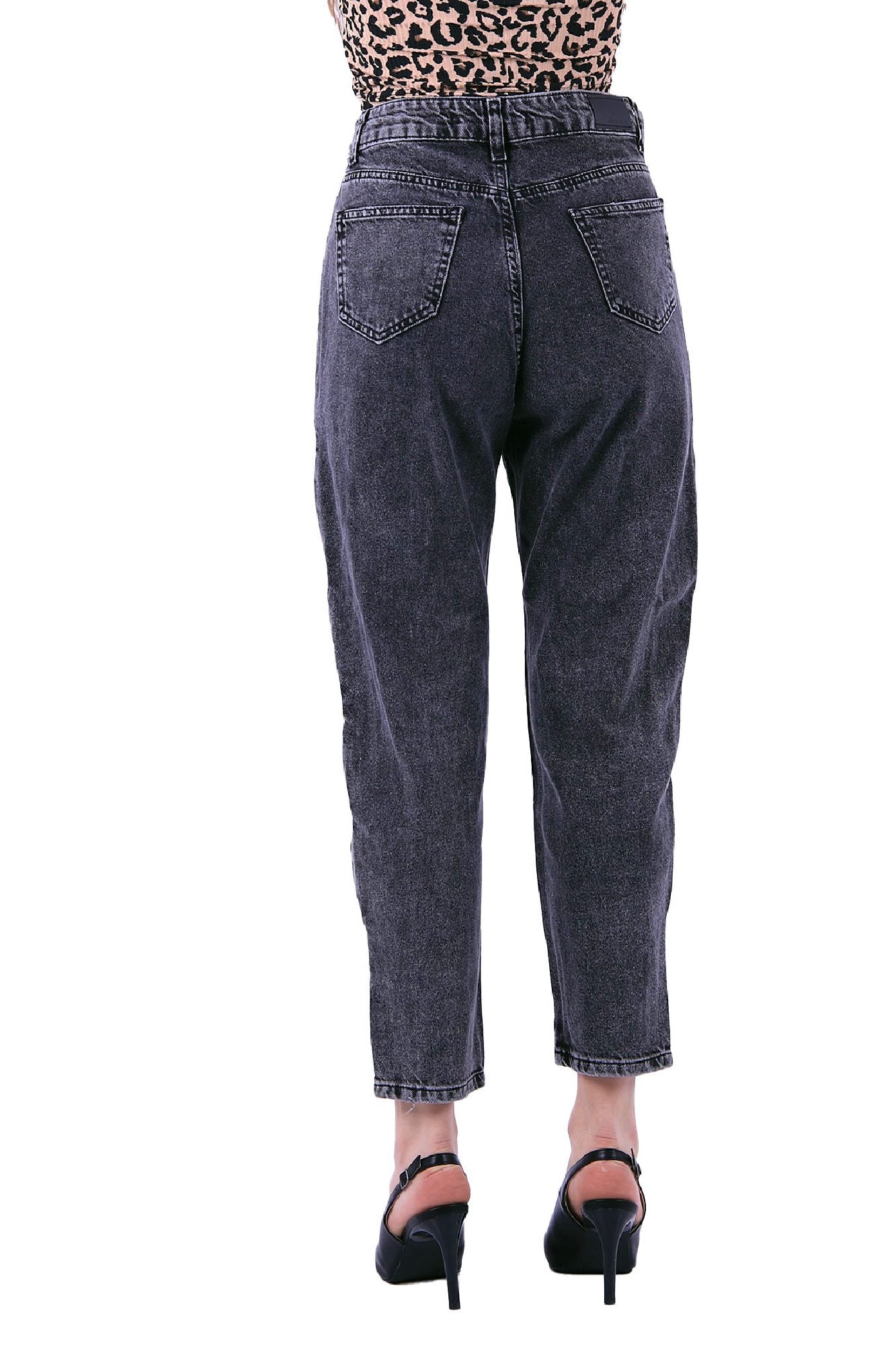 Yanı Fermuarlı Mom Kot Pantolon 717