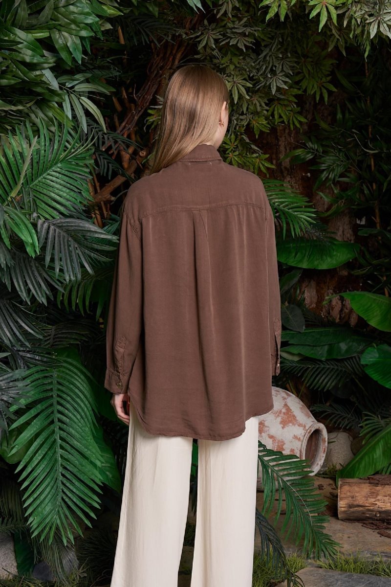 Cepli Oversize Keten Gömlek HS609