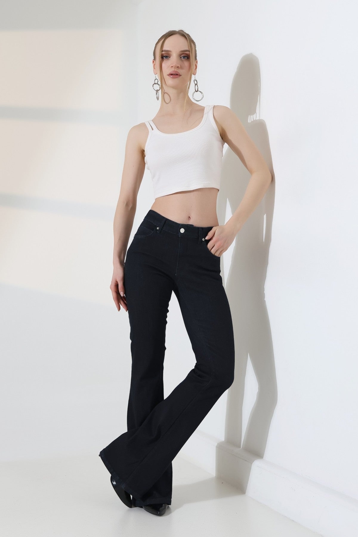 Push Up İspanyol Kot Pantolon 7108