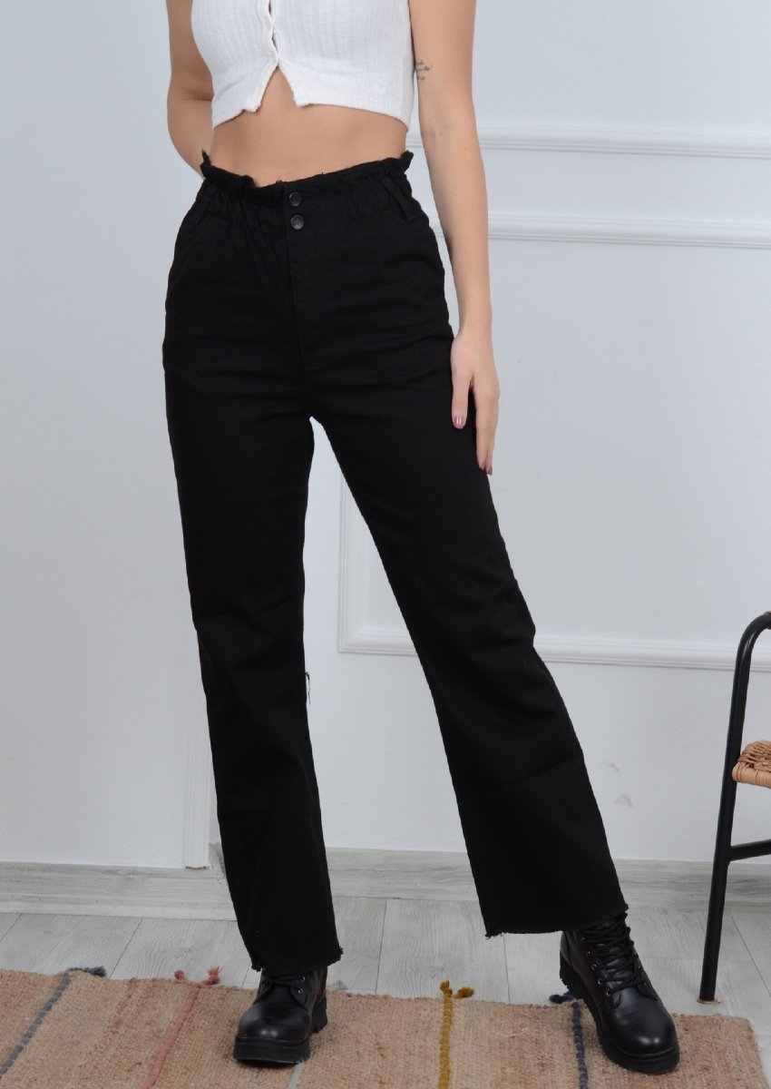 Beli Lastikli Bol Paça Relax Kot Pantolon 789