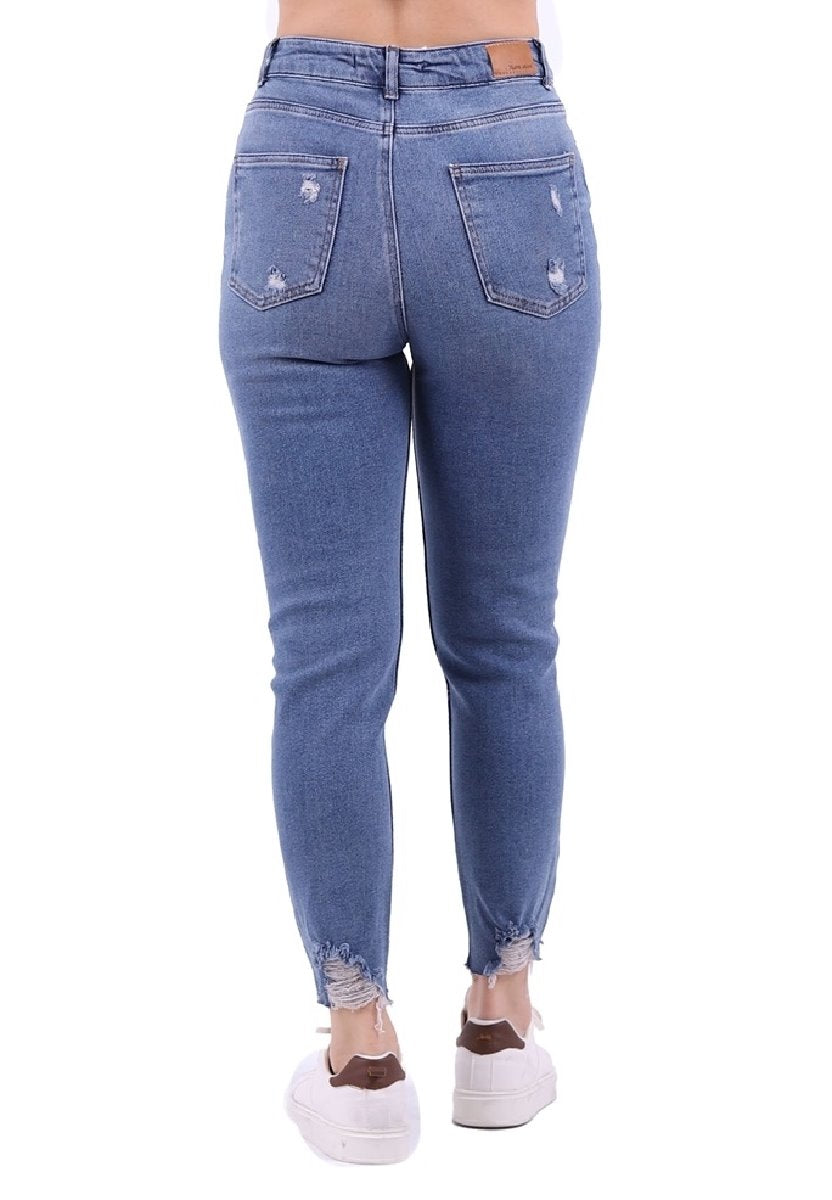 Paçası Mom Fit Kot Pantolon 884
