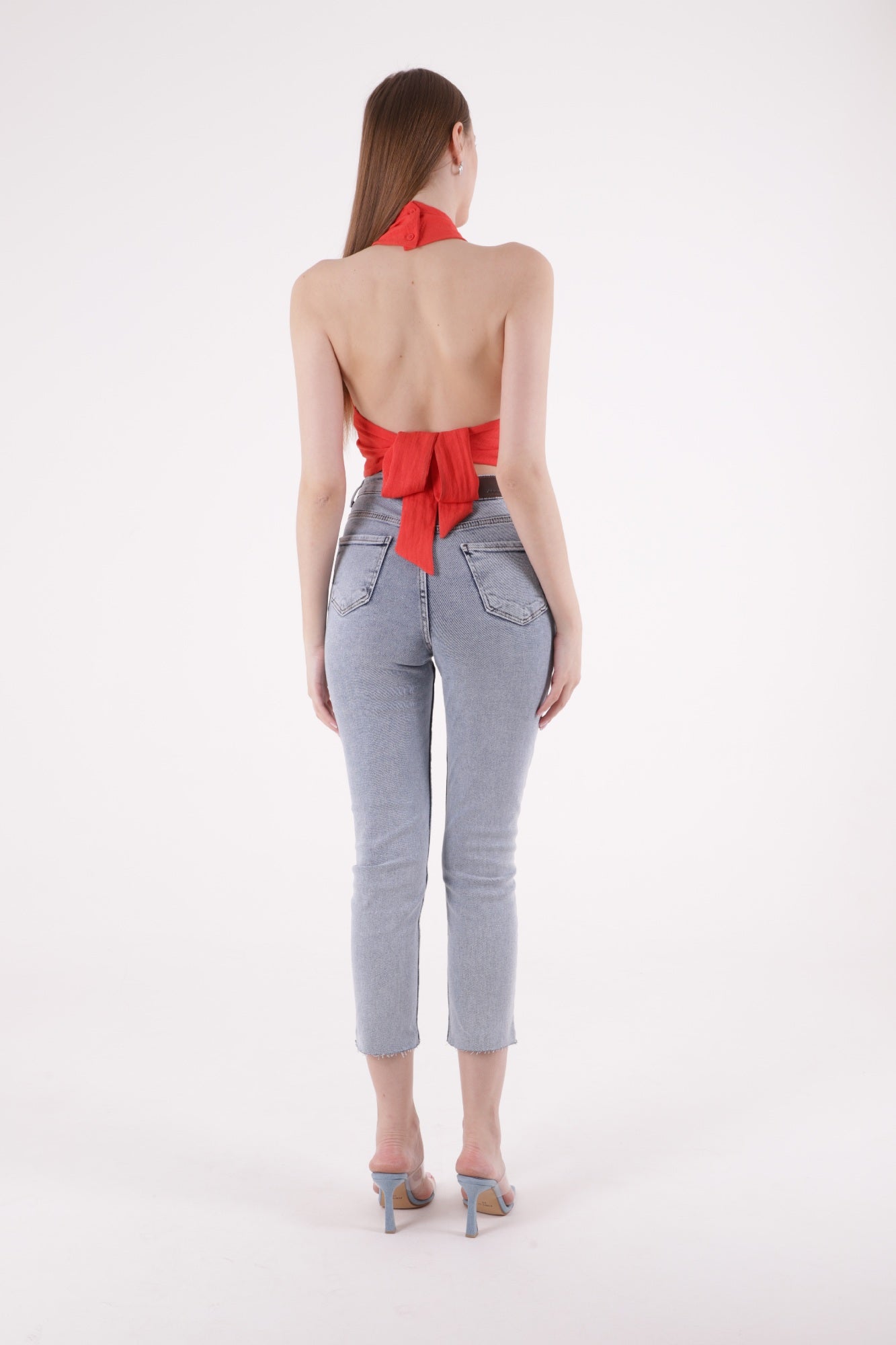 Dikişsiz Paça Mom Fit Kot Pantolon 764