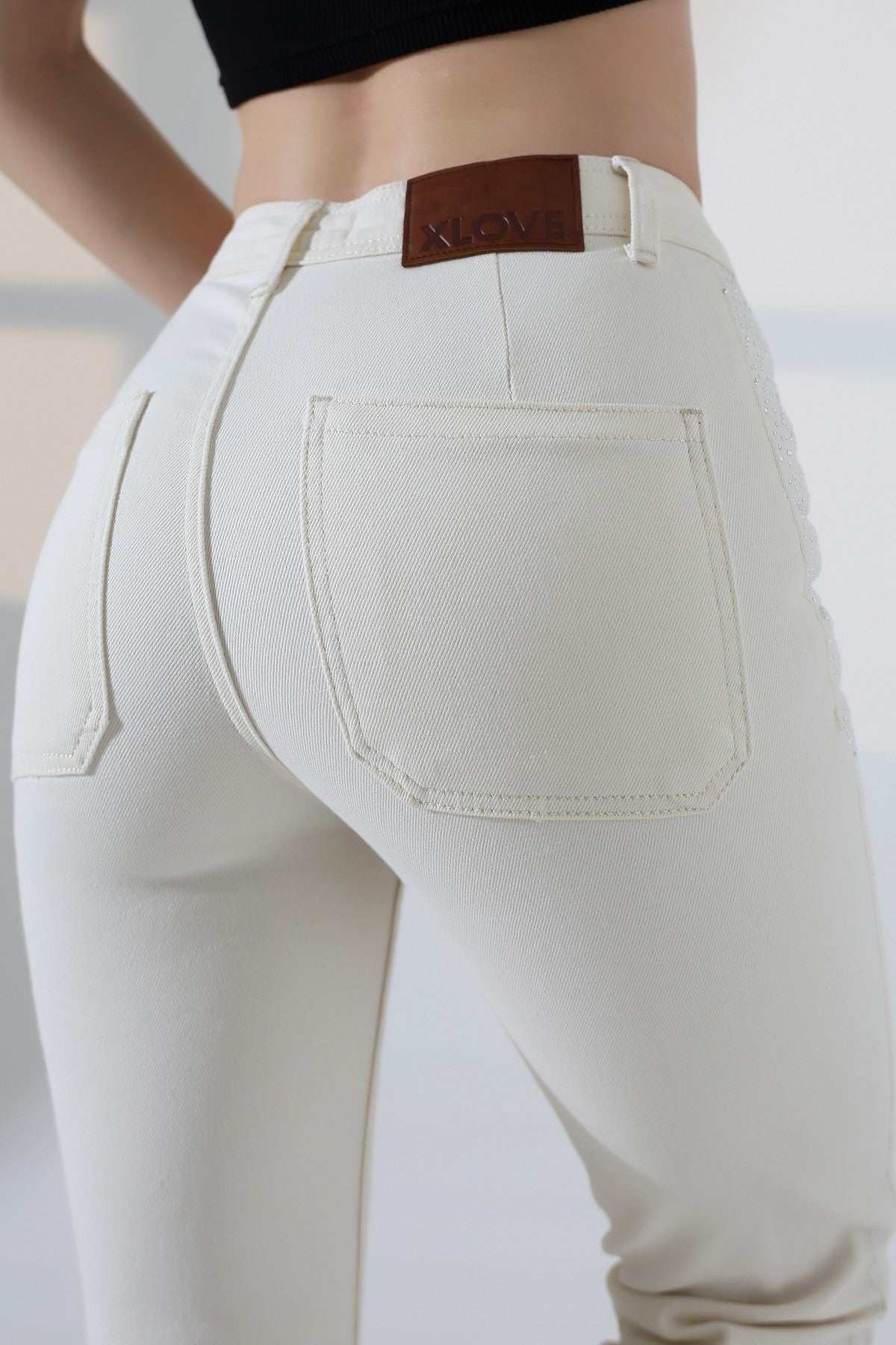 Serpme Taşlı  Relax Kot Pantolon 7193