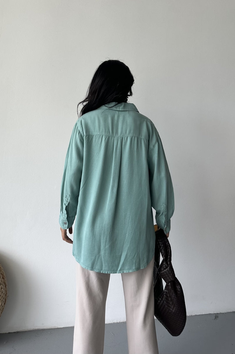 Cepli Oversize Keten Gömlek HS609