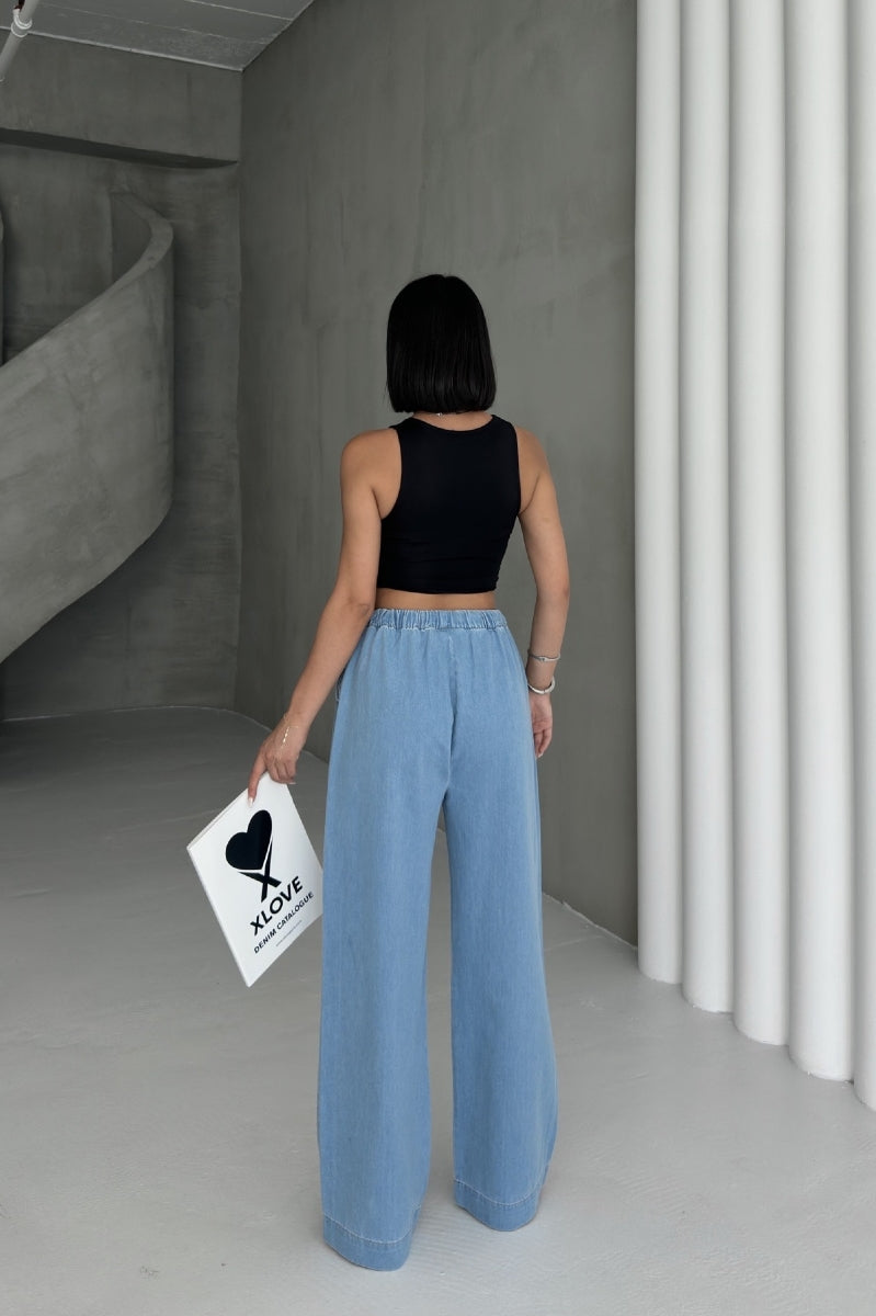 Beli Lastikli Palazzo Pantolon 7076