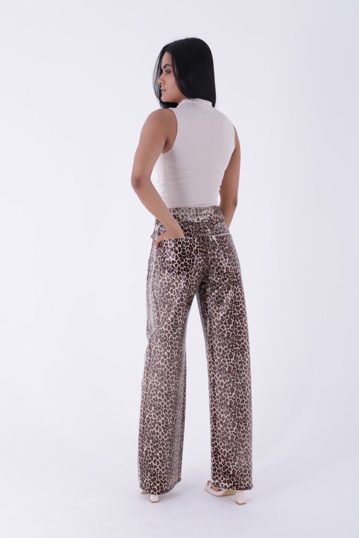 Leopar Palazzo Kot Pantolon 7028