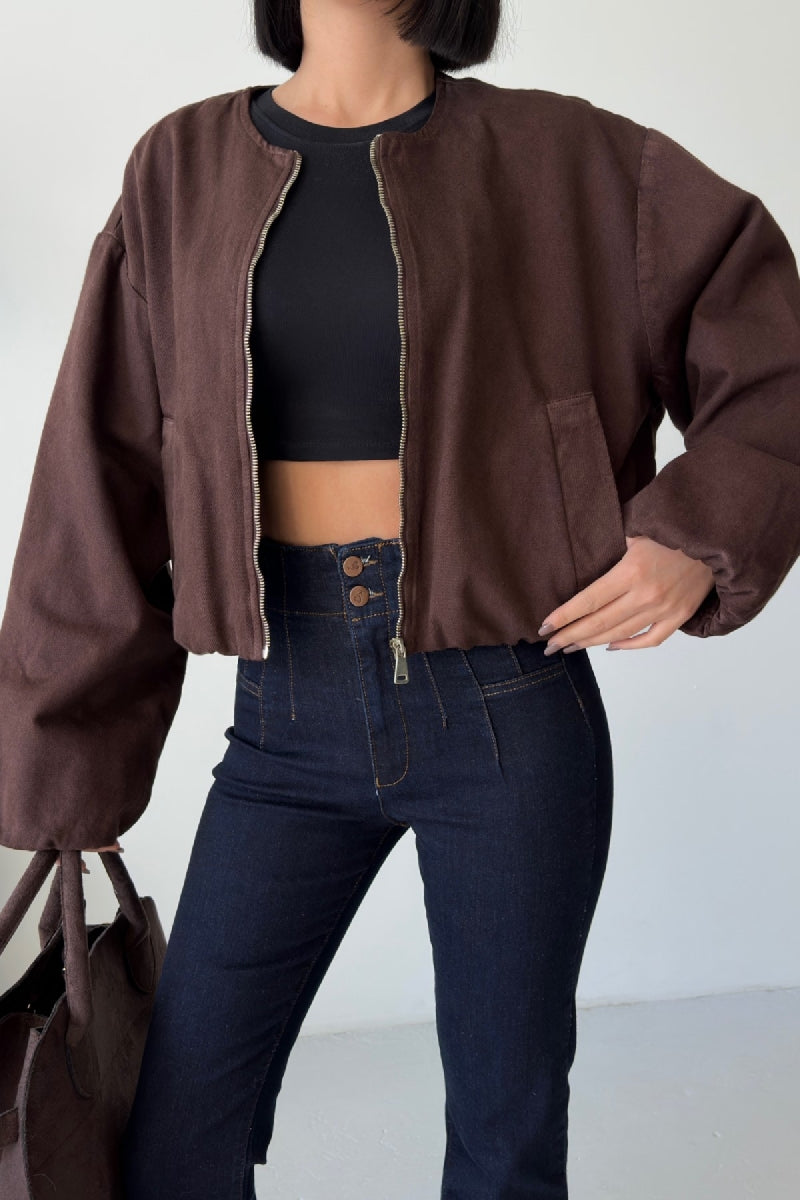 Lastikli Bomber Ceket