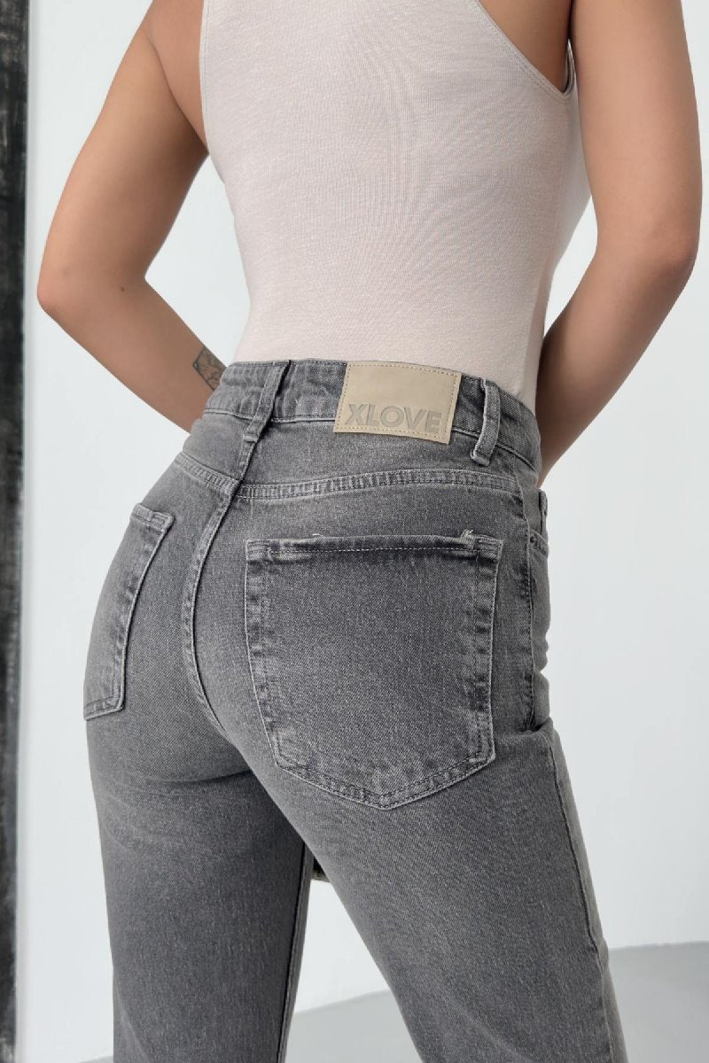 Yüksel Bel Straight Kot Pantolon 7033