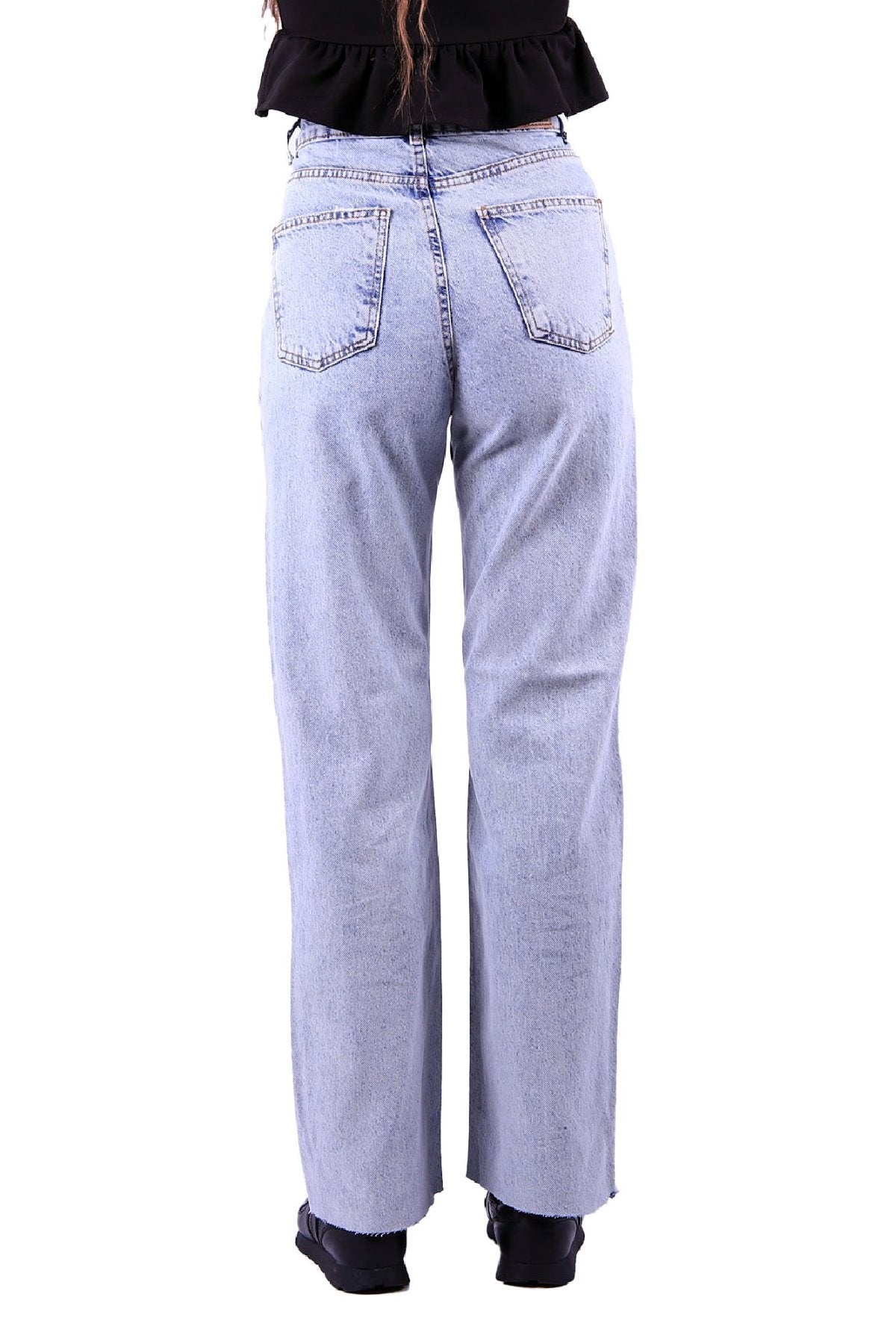 Dikişsiz Paça Beş Düğmali Relax Kot Pantolon 917
