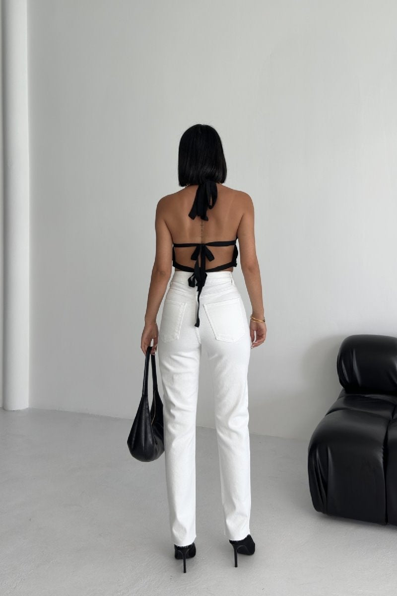 Serpme Yıldızlı Mom Fit Kot Pantolon 7040