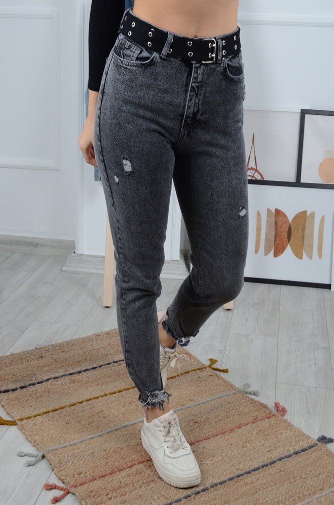 Paçası Mom Fit Kot Pantolon 884
