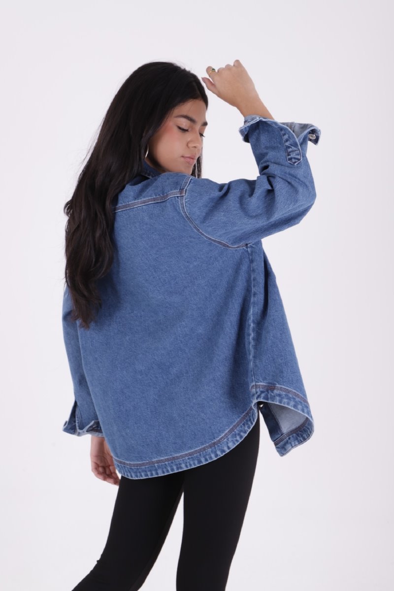 Orta Boy Oversize Kot Ceket 6069