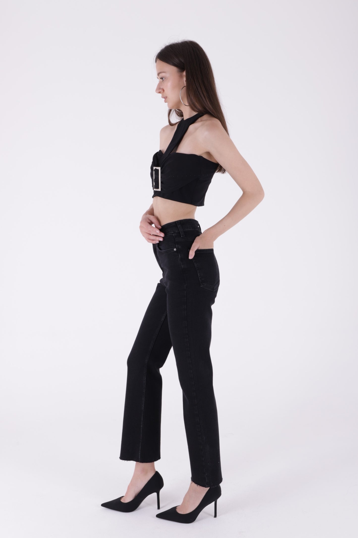 İspanyol Mom Fit Kot Pantolon 1706