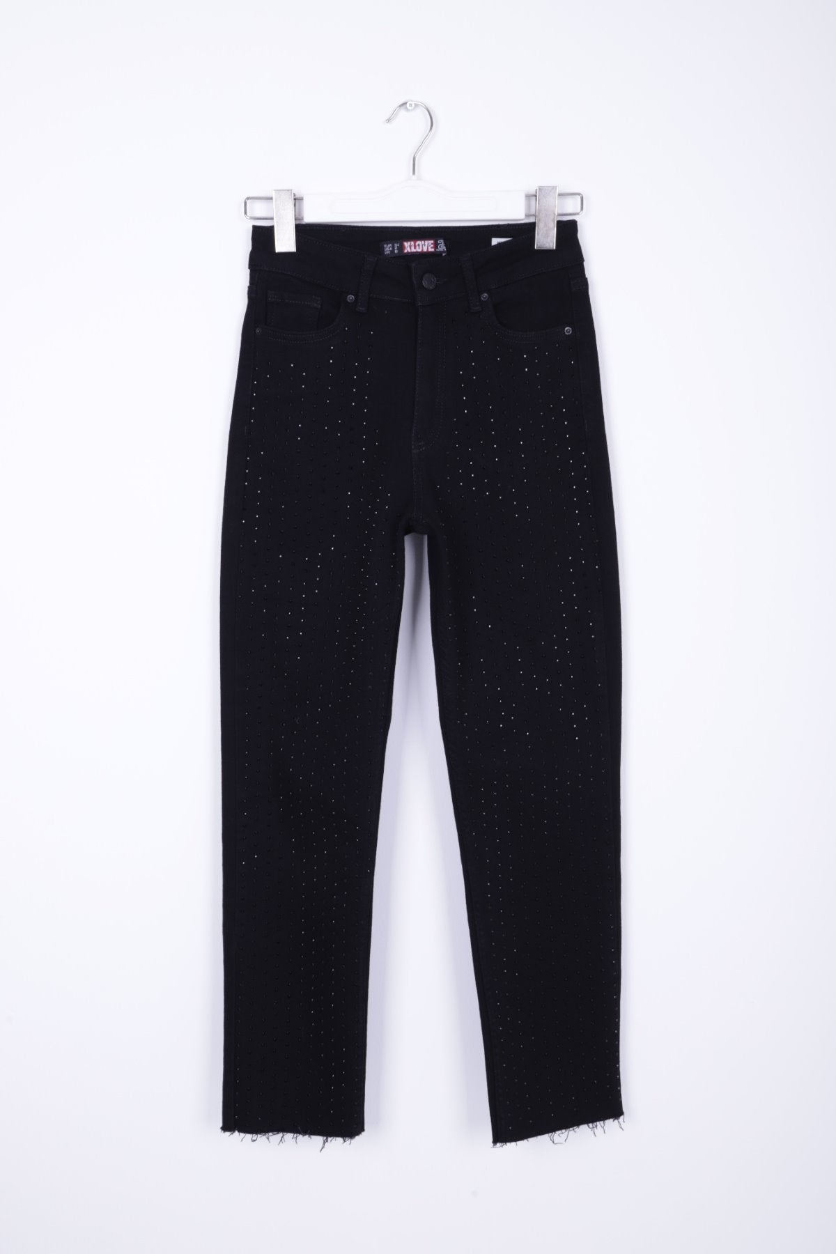 Taşlı Mom Fit Kot Pantolon 1729