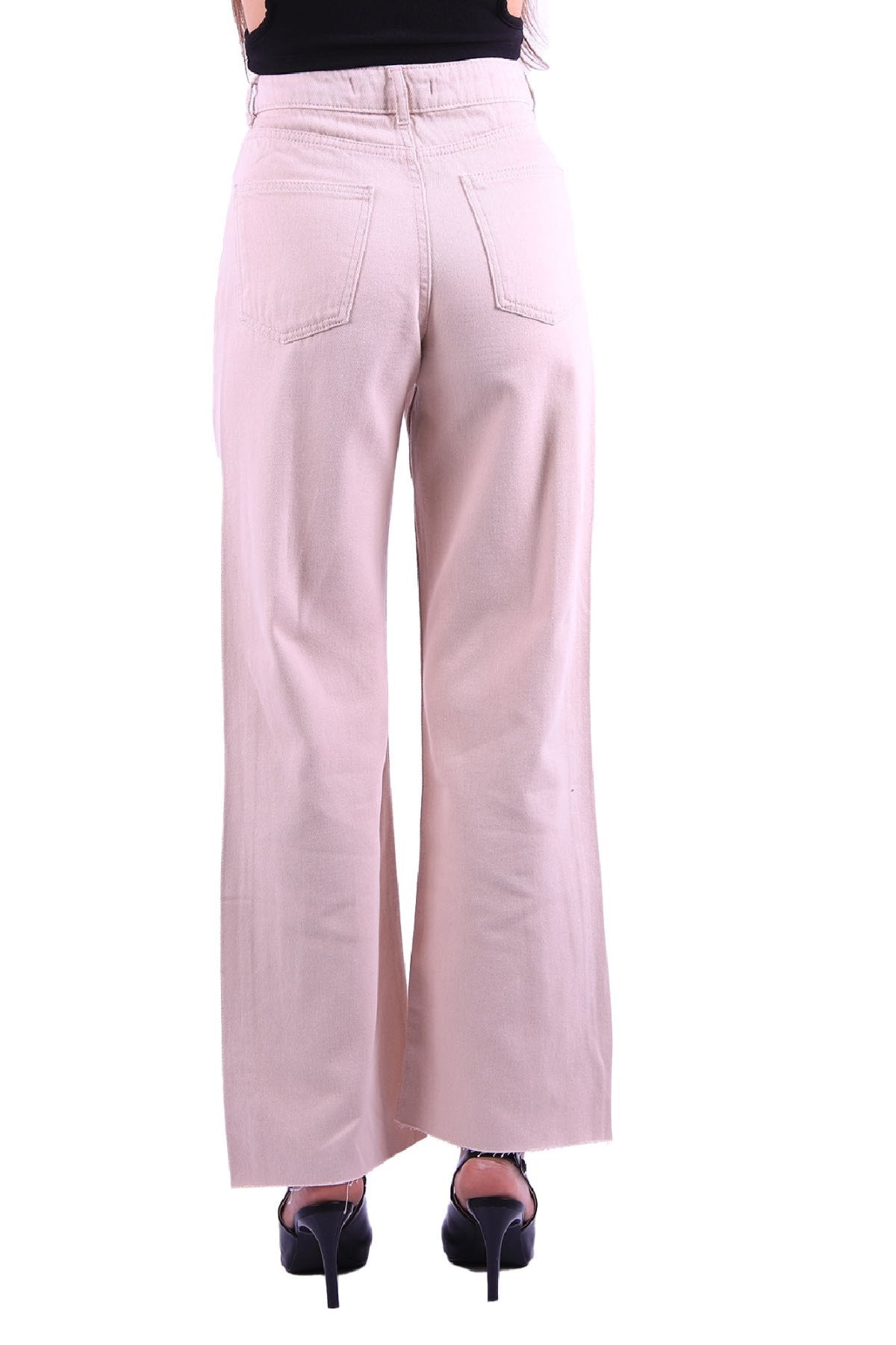 Dikişsiz Paça Bol Paça Relax Kot Pantolonlar 1740