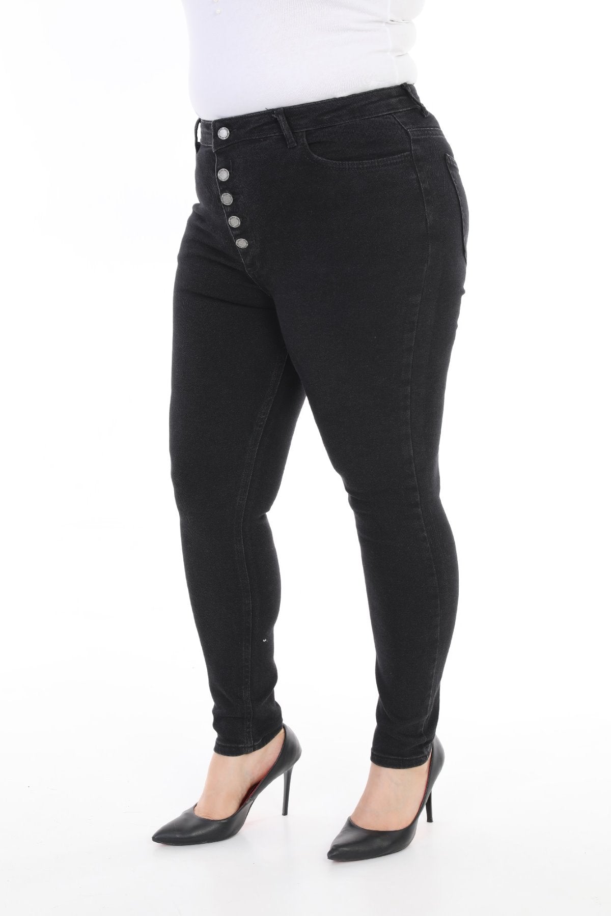 Önü 5 Düğmeli Skinny Kot Pantolon 755