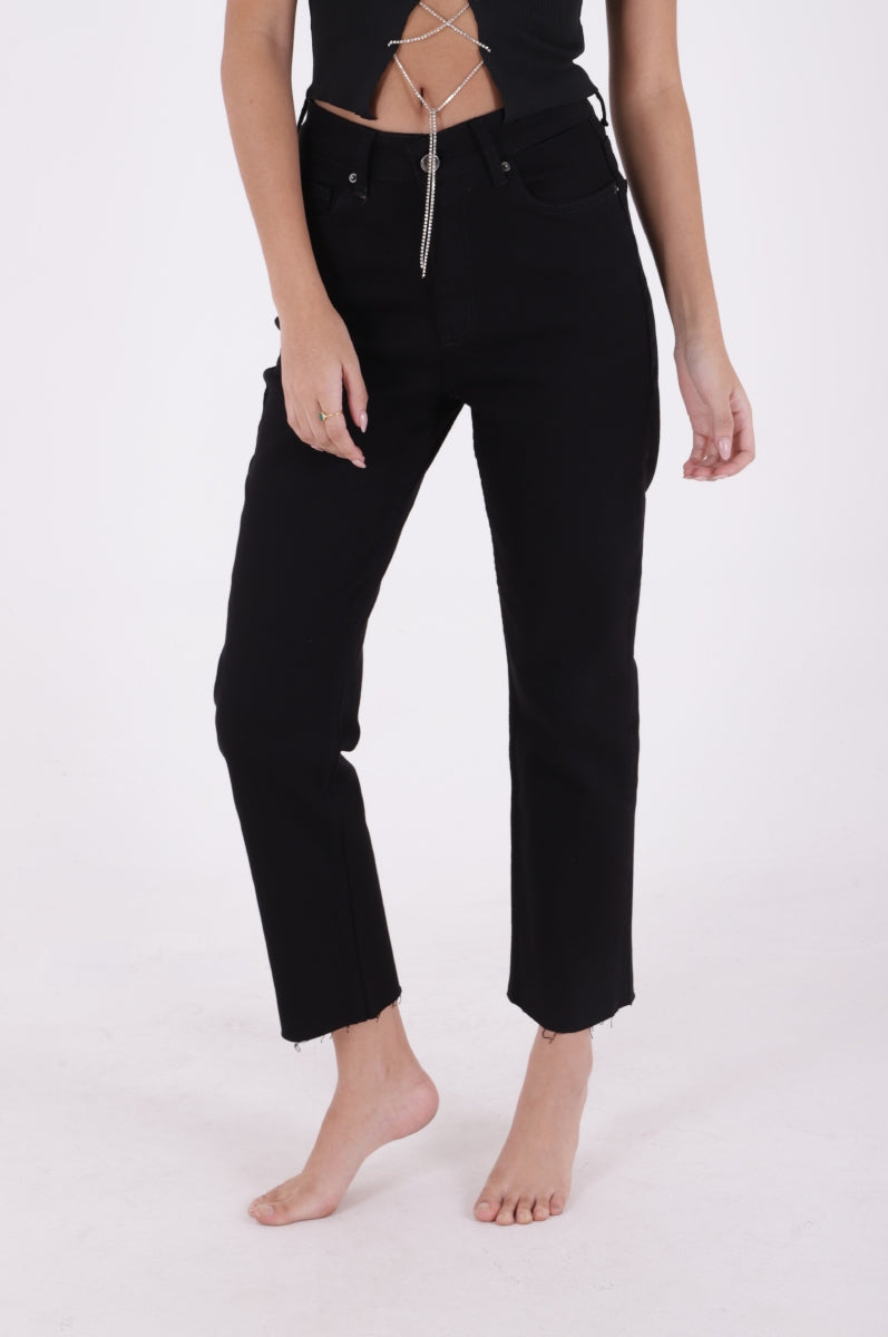 Dikişsiz Paça Mom Fit Kot Pantolon 764