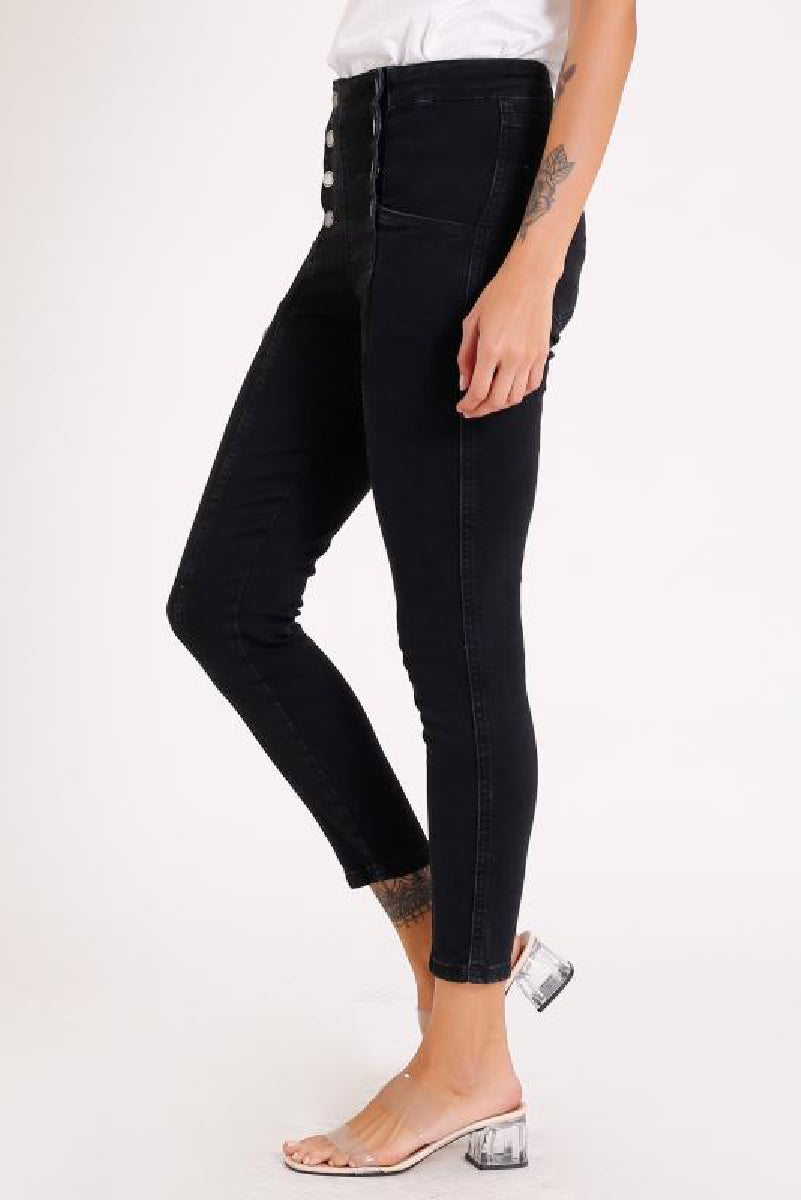 Yandan Bağcıklı Kot Pantolon 725