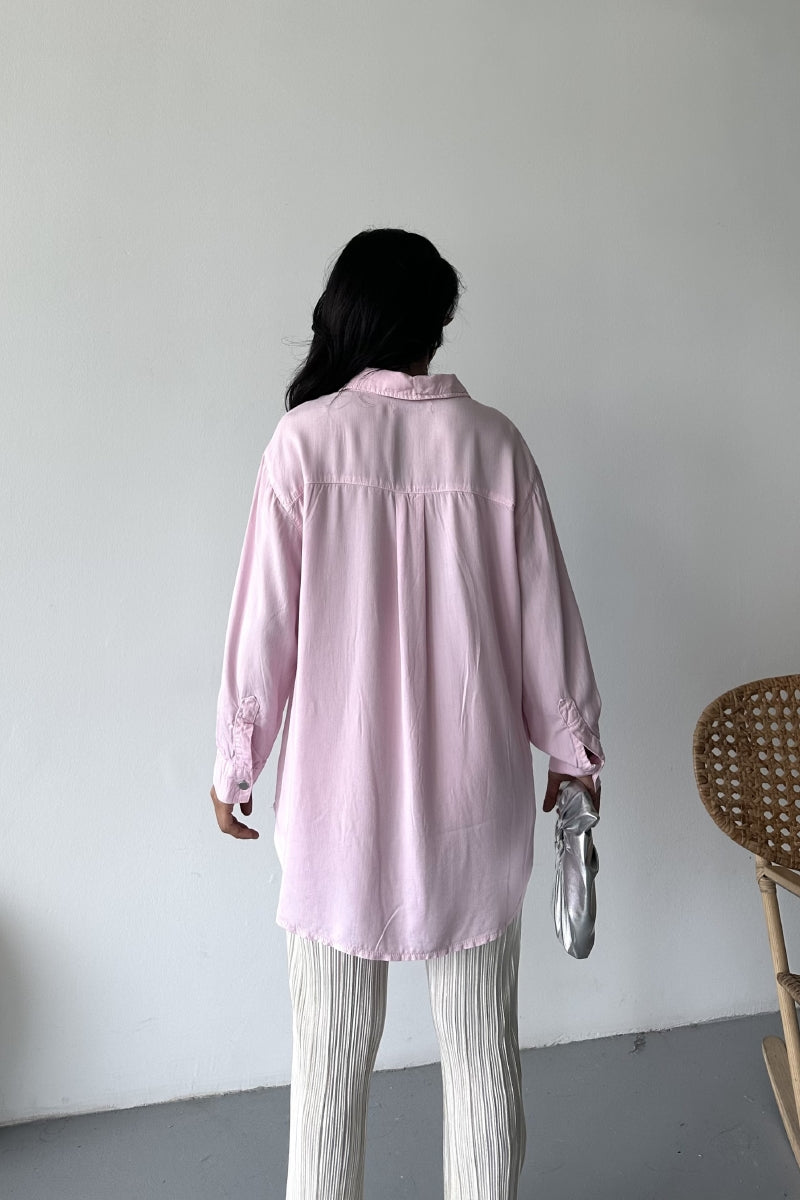 Cepli Oversize Keten Gömlek HS609