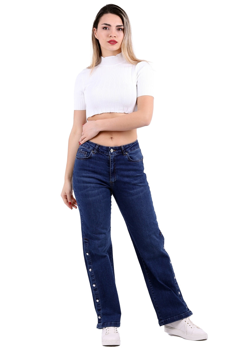 Yanı Çıtçıt Detaylı Pantolon 992