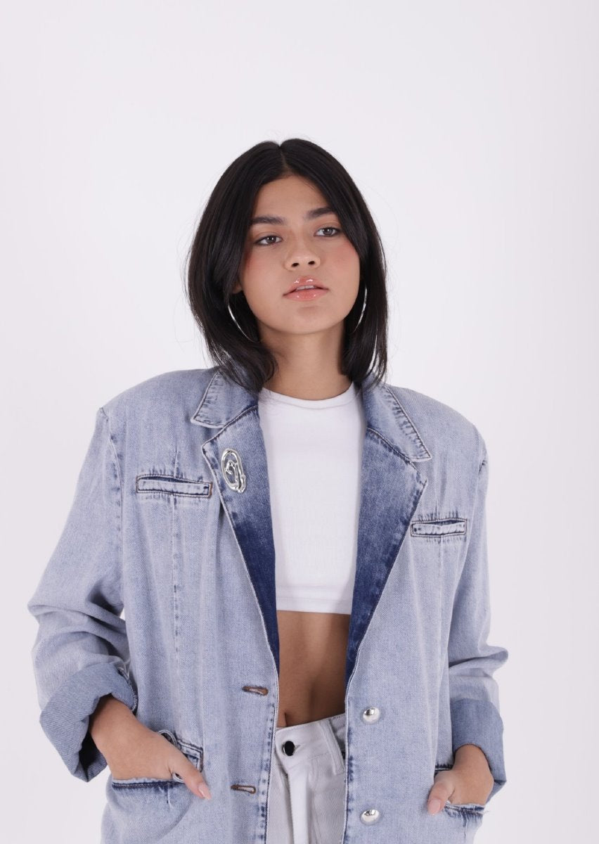 Düğmeli Klasik Blazer Ceket 6066