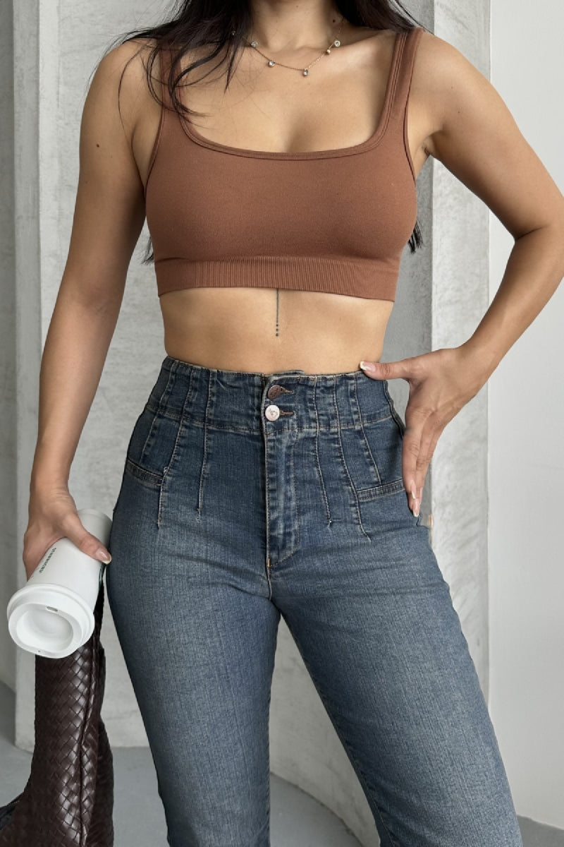 Pensli İspanyol Kot Pantolon 7021