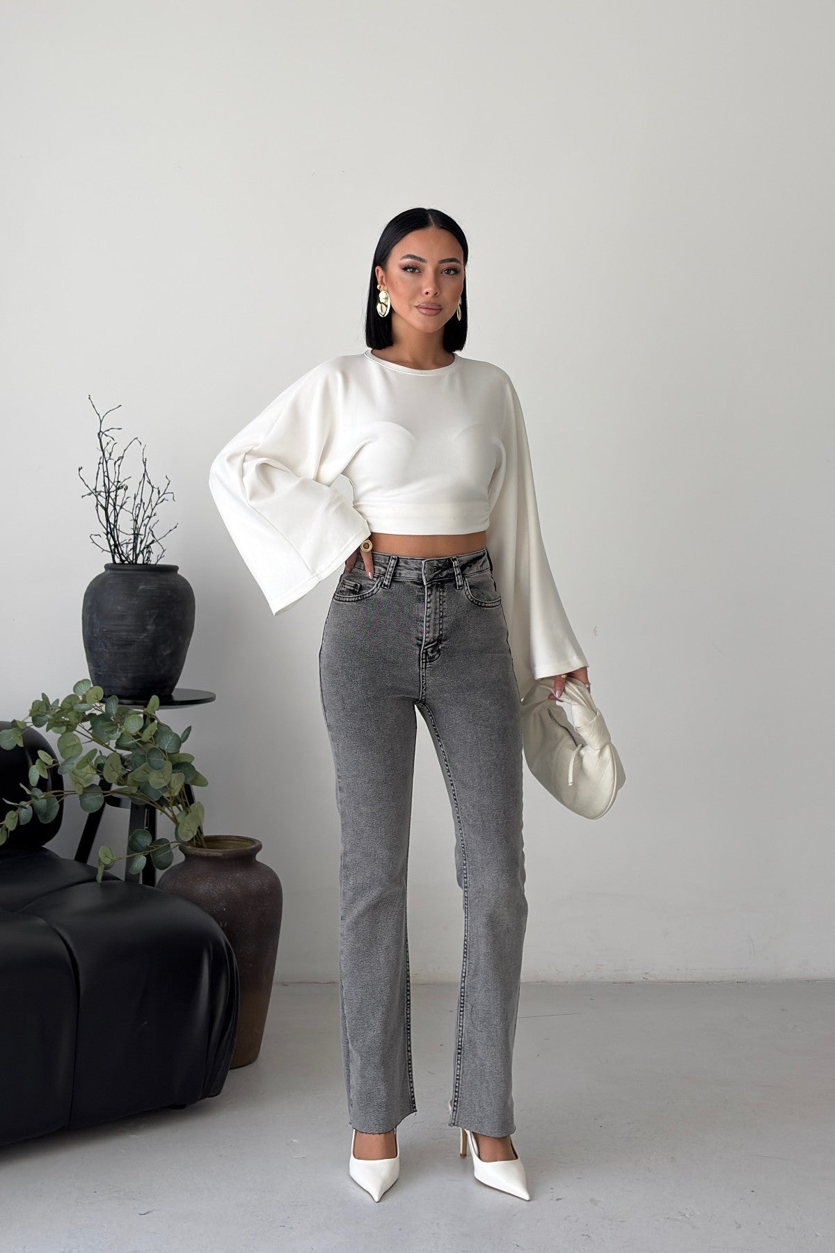 İspanyol Mom Fit Kot Pantolon 1706