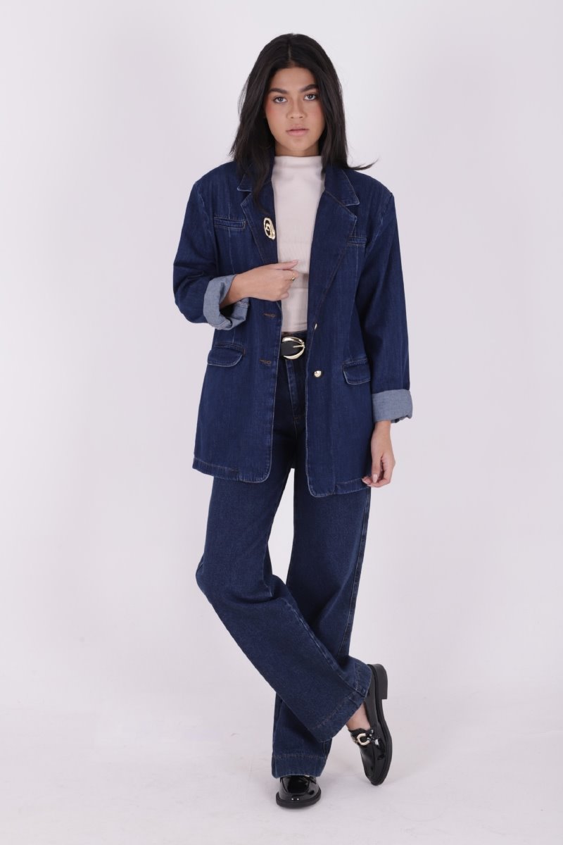 Düğmeli Klasik Blazer Ceket 6066