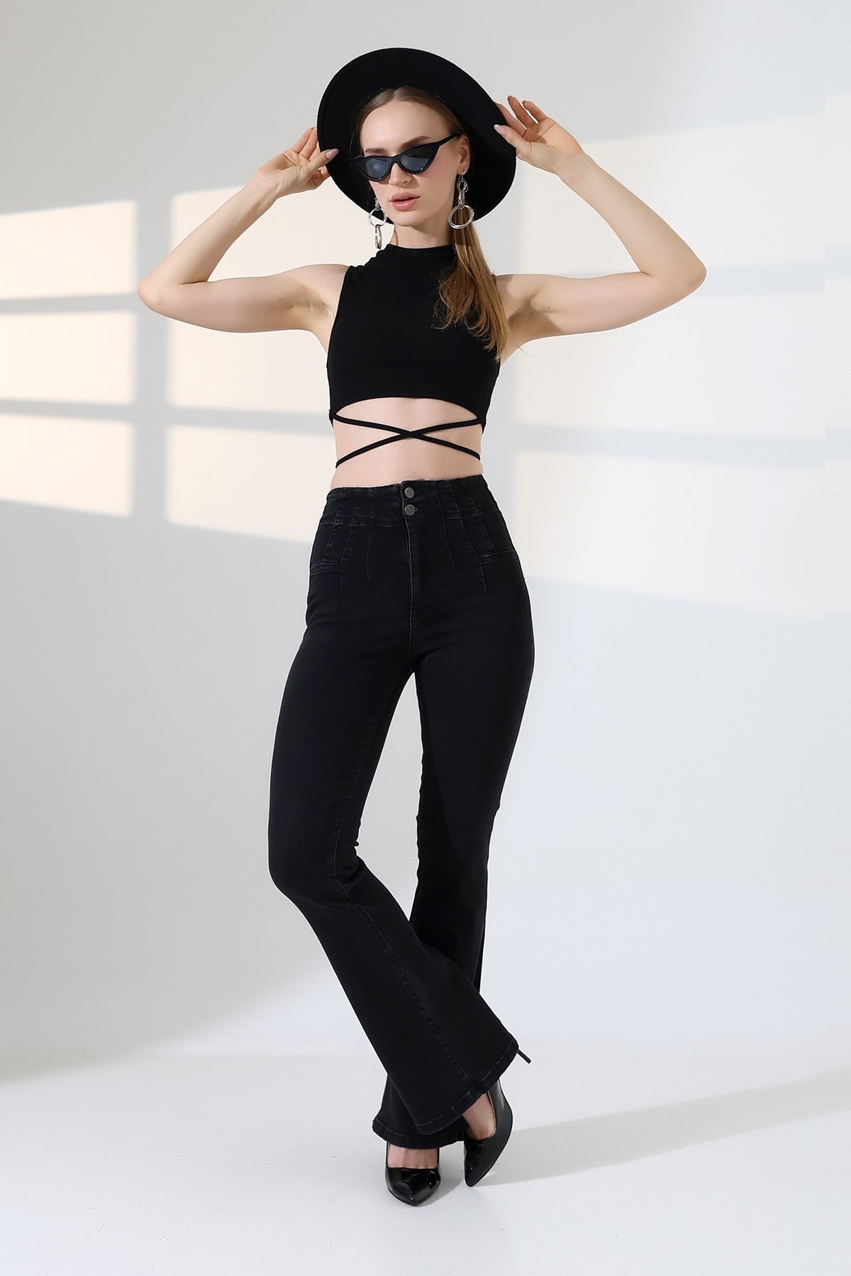 Pensli İspanyol Kot Pantolon 7021