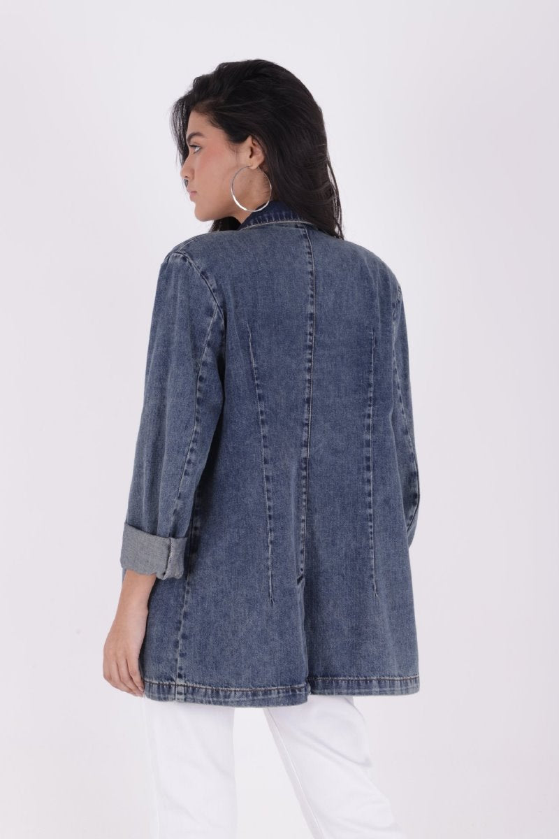 Düğmeli Klasik Blazer Ceket 6066