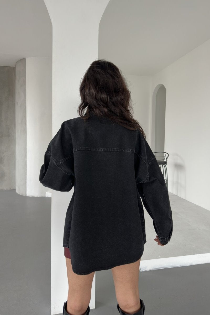 Oversize Kot Gömleklı 6034
