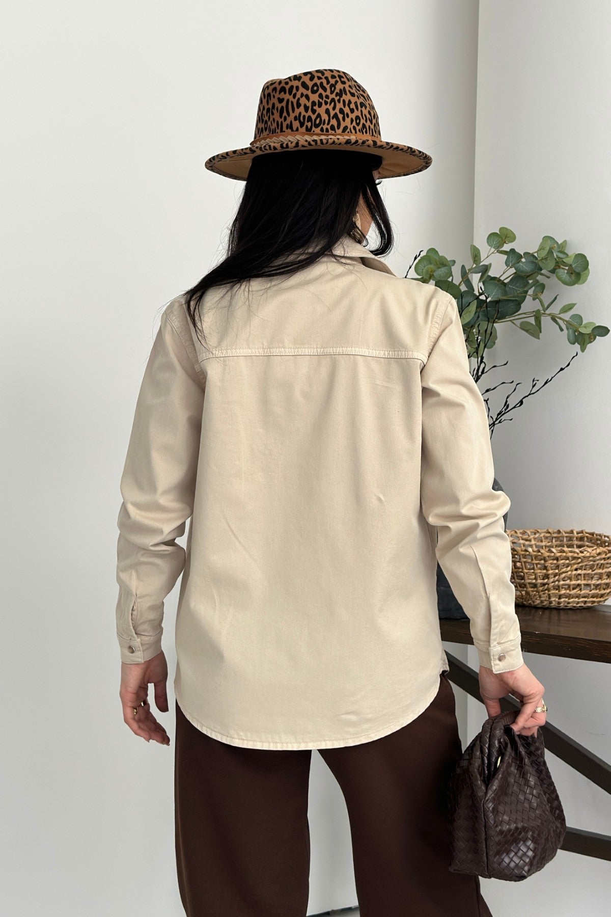 Çıtçıtlı Kot Gömlek 6013