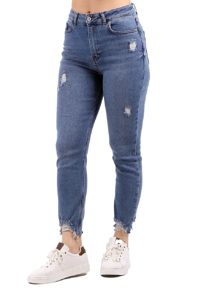 Paçası Mom Fit Kot Pantolon 884