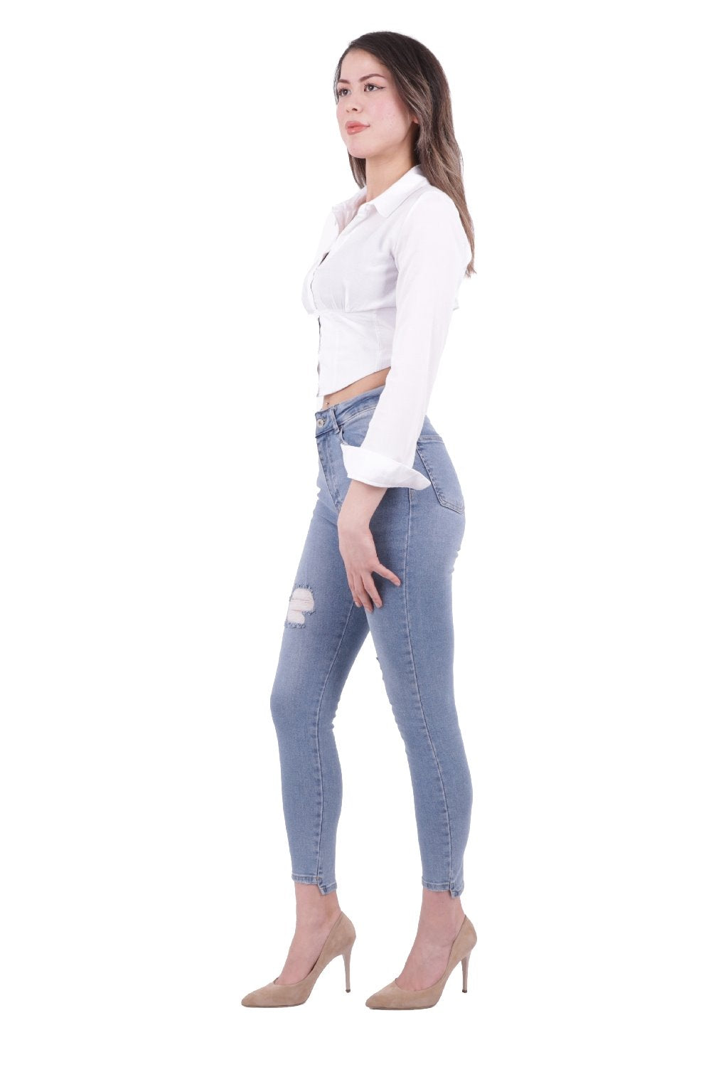 Asimetrik Paça Kot Pantolon 713